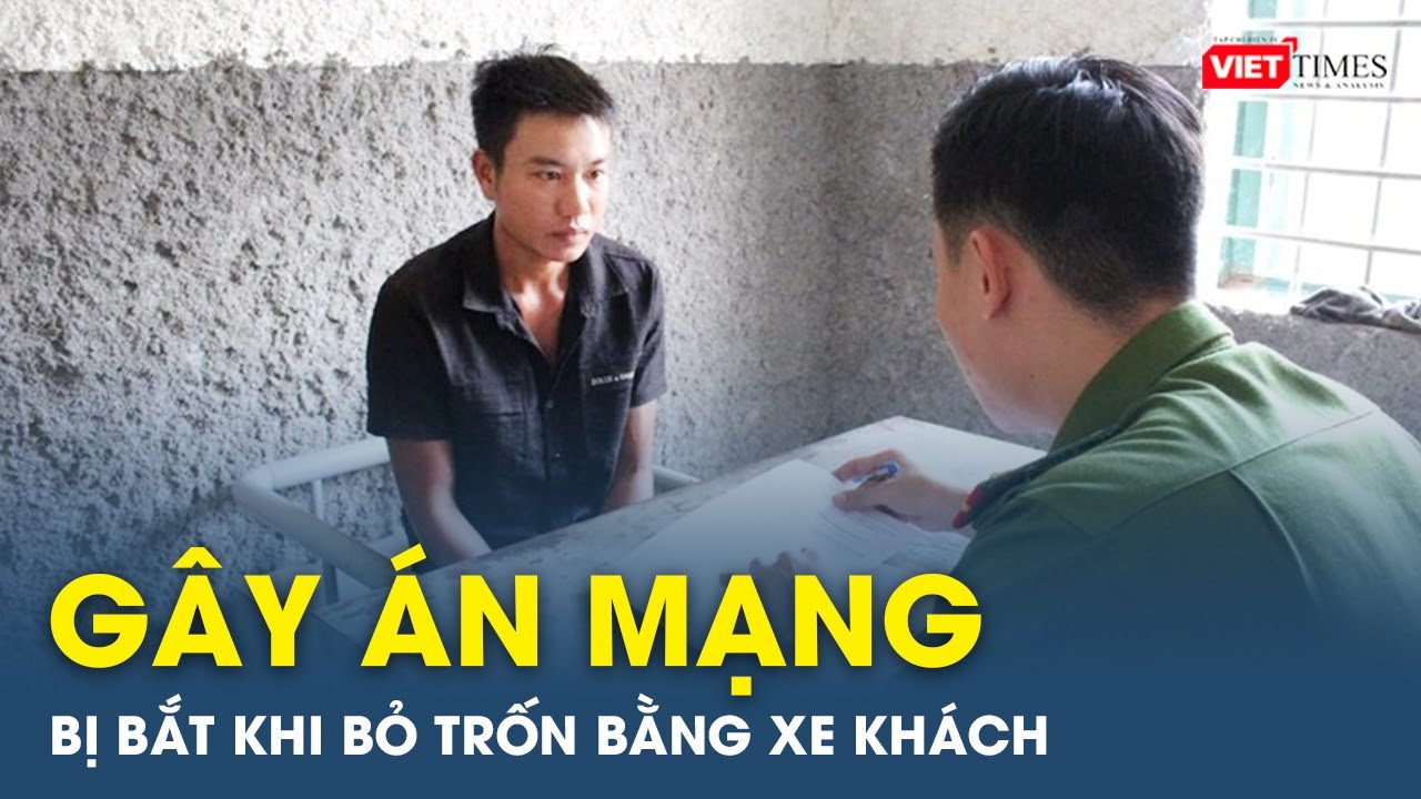 Cận cảnh clip kẻ sát hại người tại Thái Bình tra tay vào còng khi đang trốn bằng xe khách |VietTimes