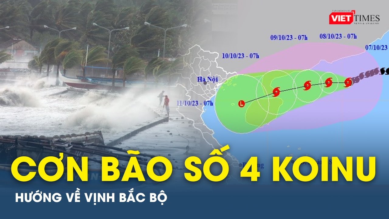 Tin Bão KOINU: Di chuyển hướng vào Vịnh Bắc Bộ, Miền Bắc đón không khí lạnh tăng cường | VTs