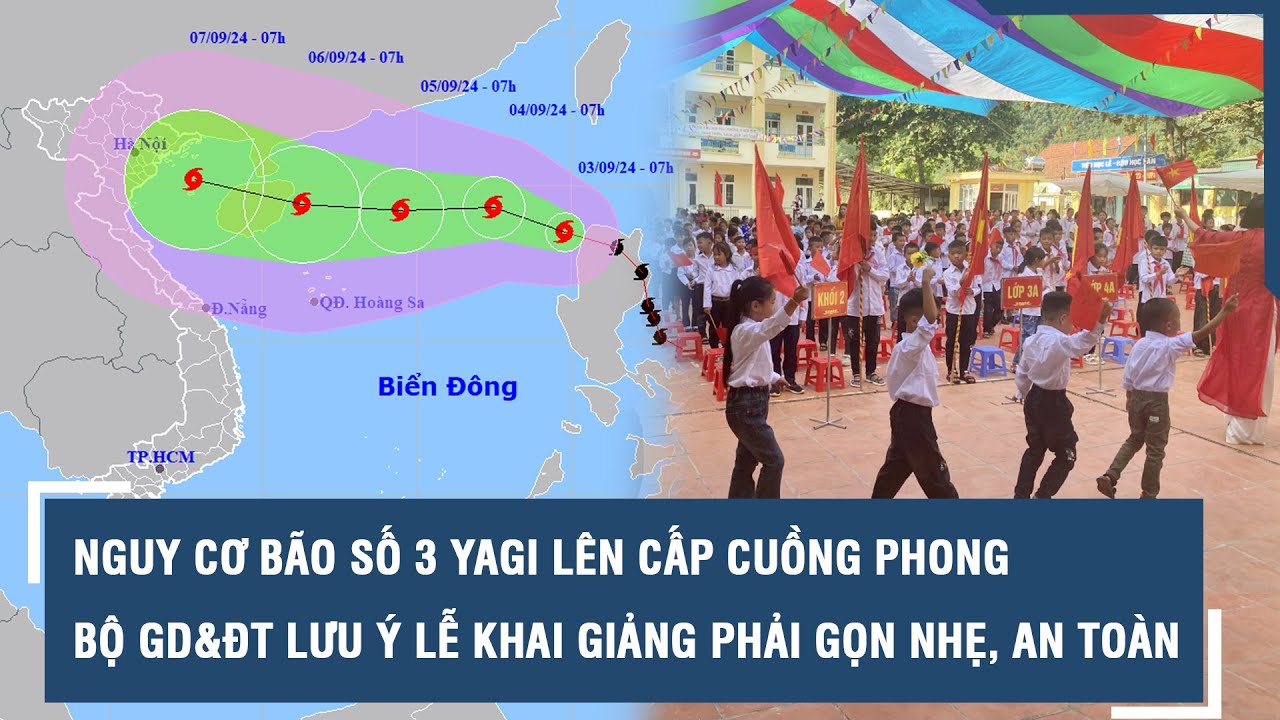 Bão số 3 lên cấp cuồng phong, Bộ GD&ĐT lưu ý lễ khai giảng phải gọn nhẹ, an toàn l VTs