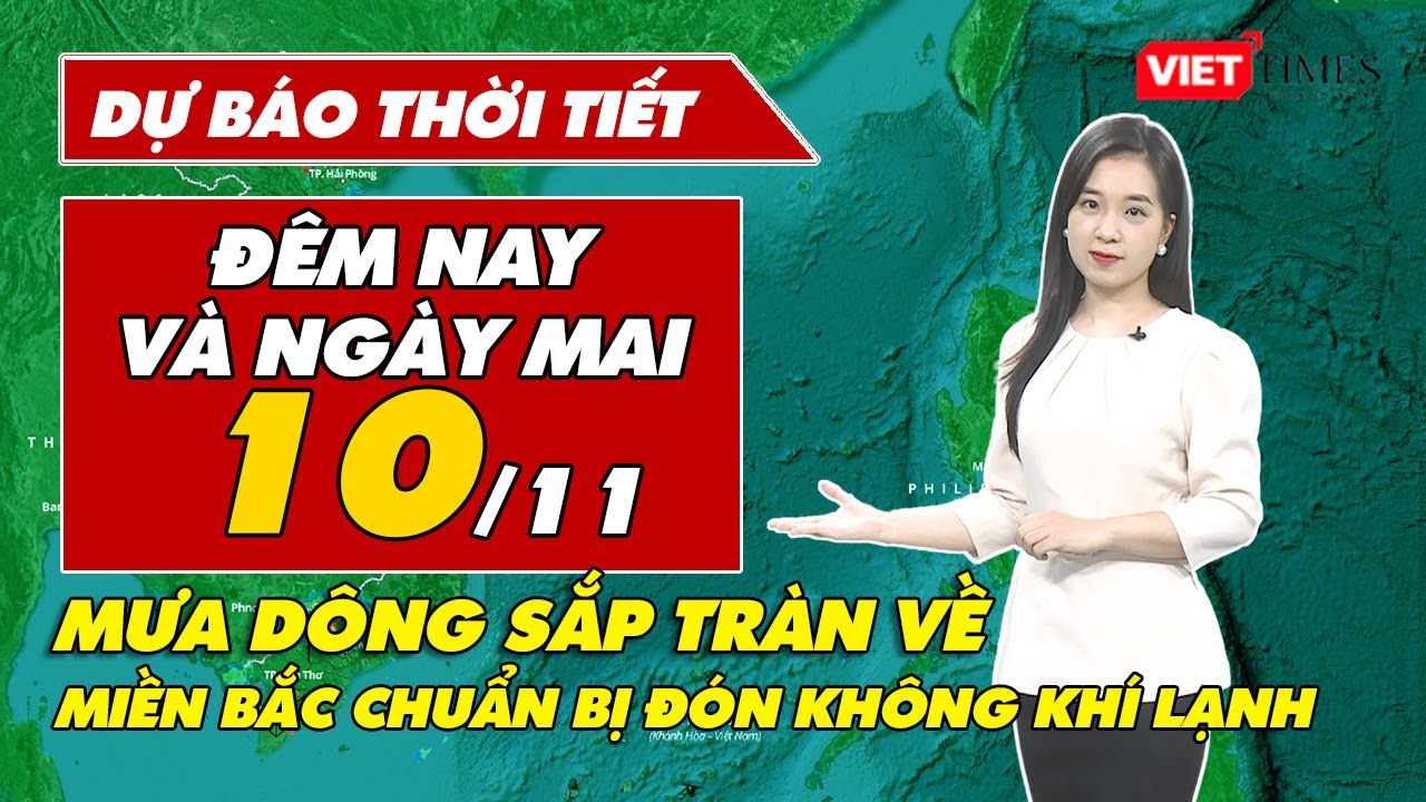 Dự báo thời tiết đêm nay và ngày mai10/11:Mưa dông sắp tràn về, Miền Bắc chuẩn bị đón không khí lạnh