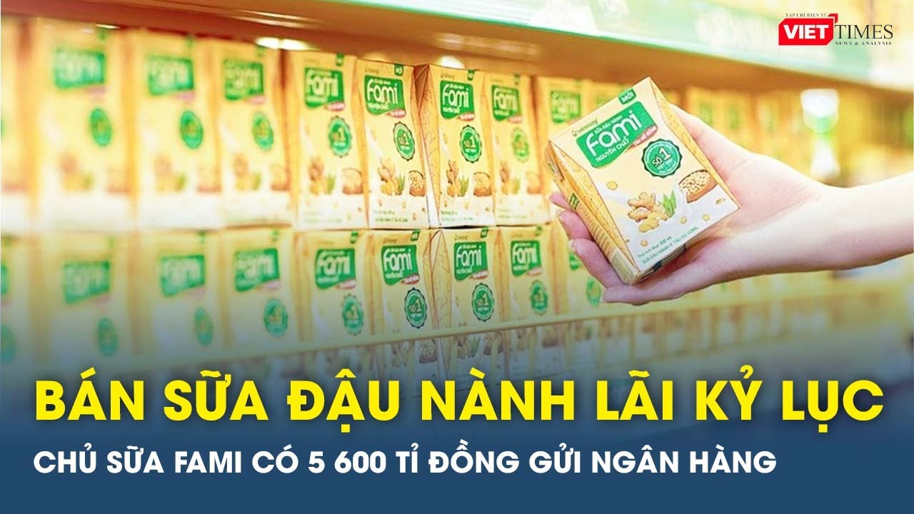 Bán sữa đậu nành lãi kỷ lục, chủ sữa Fami có 5 600 tỉ đồng gửi ngân hàng | VTs