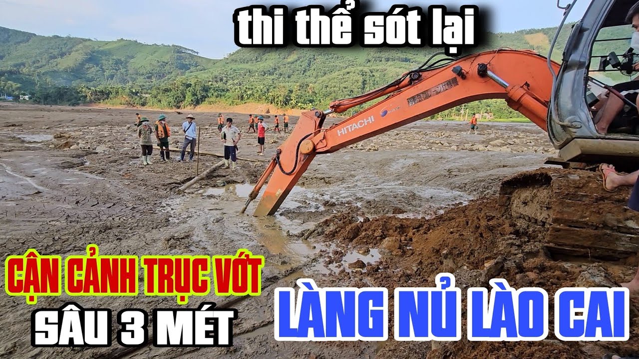 CẬN CẢNH Trục vớt thi thể thứ 12 sâu 3 mét tại làng nủ