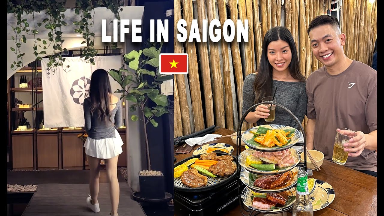 night out in district 3 ho chi minh city vlog 🇻🇳 (living in vietnam | sake | vietnamese grilled bbq)