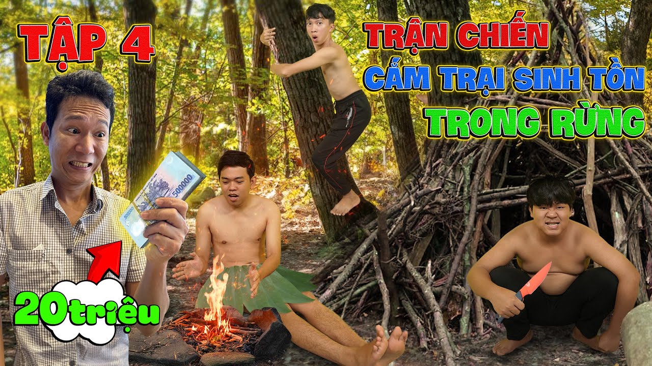 Trận Chiến Cắm Trại Sinh Tồn - Tập 4: Sinh Tồn Với KHÁCH MỜI Trong Rừng