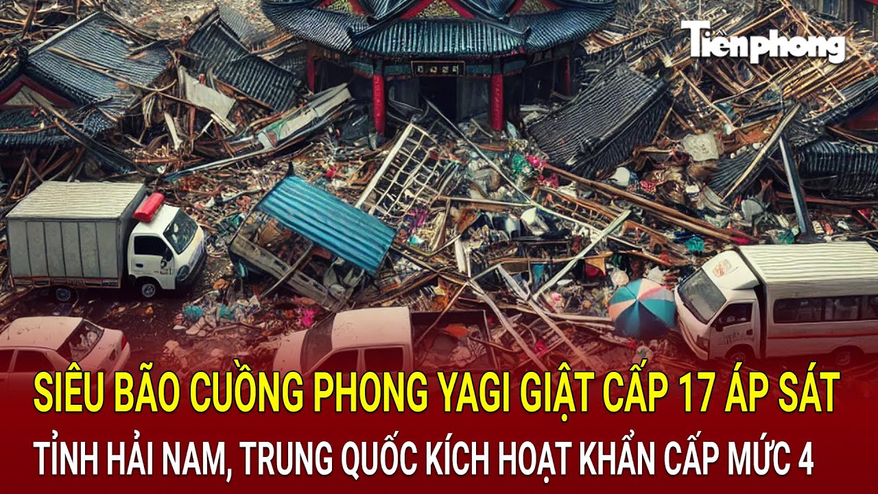 Siêu bão cuồng phong Yagi giật cấp 17 áp sát, tỉnh Hải Nam, Trung Quốc kích hoạt khẩn cấp mức 4