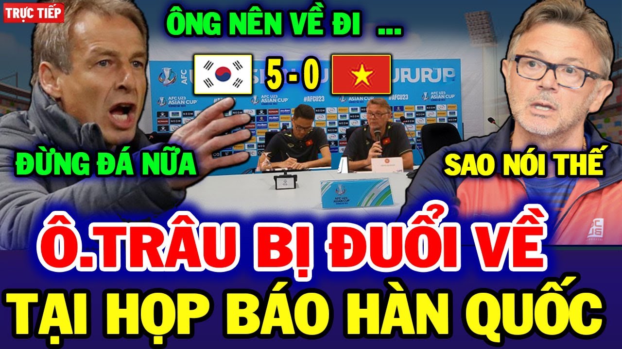 Họp Báo: Việt Nam vs Hàn Quốc | HLV Hàn Quốc tuyên bố kết quả shock, khinh Troussier ra mặt