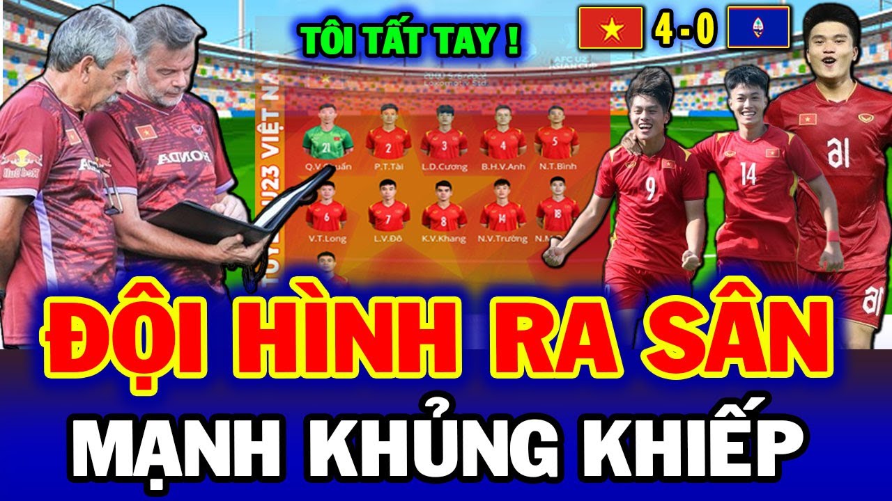 Trực tiếp đội hình ra sân U23 Việt Nam, HLV Troussier công bố sớm “dọa” U23 Guam, NHM chờ đợi