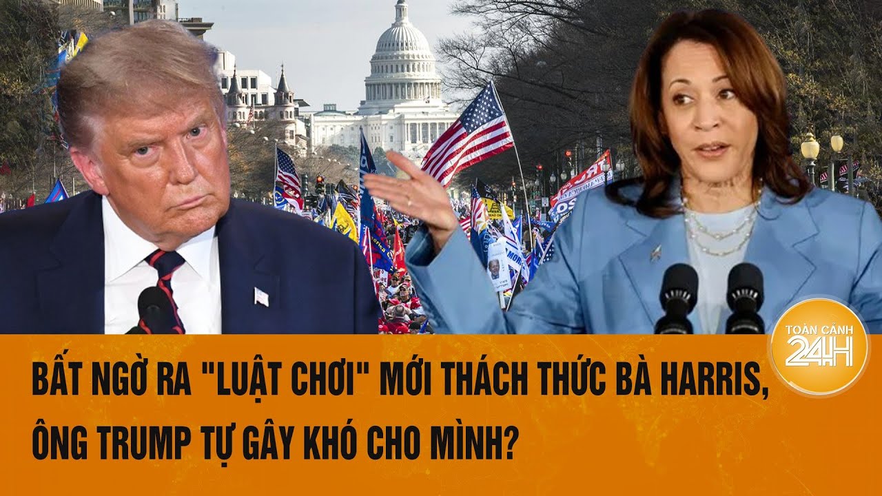 Thời sự quốc tế 4/8: Bất ngờ ra "luật chơi" mới thách thức bà Harris, Ông Trupm tự gây khó cho mình?