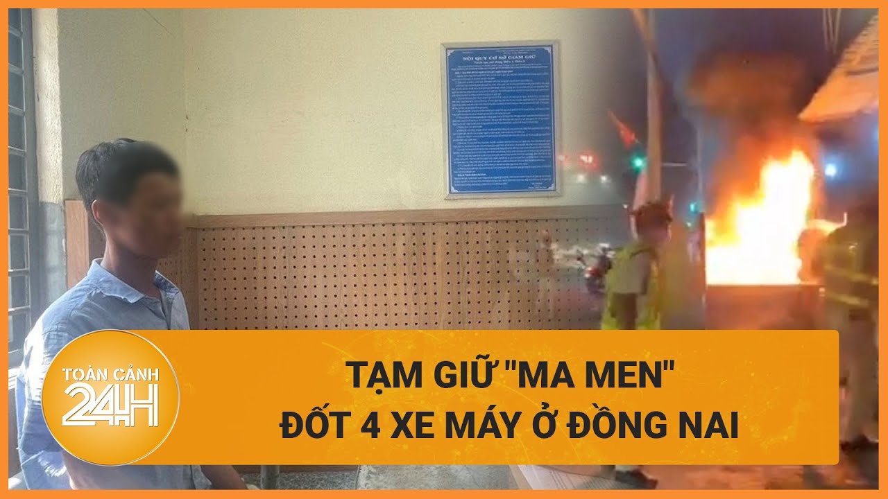 "Ma men" trèo lên xe chuyên dụng của cảnh sát, đốt 4 xe máy có thể bị xử lí hình sự | Toàn cảnh 24h