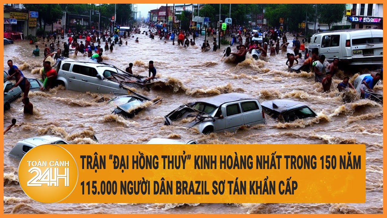 Trận ‘Đại hồng thuỷ’ kinh hoàng nhất trong 150 năm, 115.000 người dân Brazil sơ tán khẩn cấp