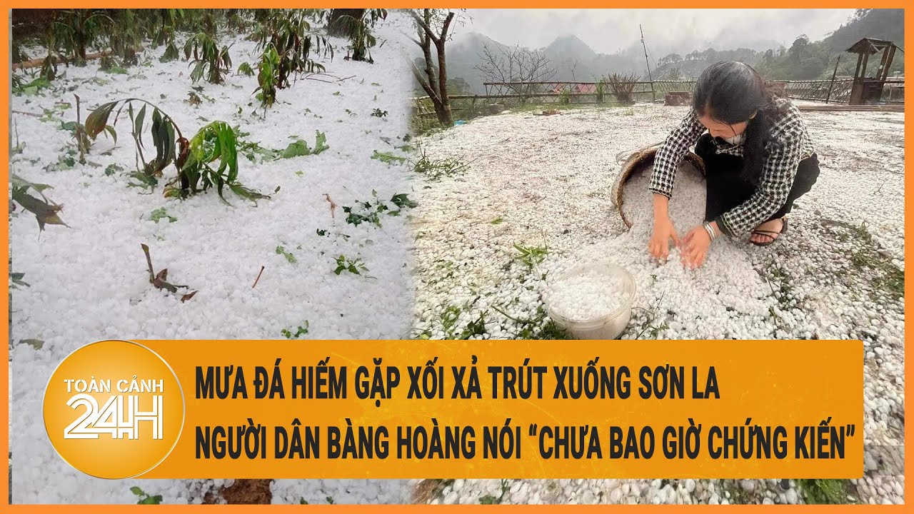 Mưa đá hiếm gặp xối xả trút xuống Sơn La: Người dân bàng hoàng nói “chưa bao giờ chứng kiến”