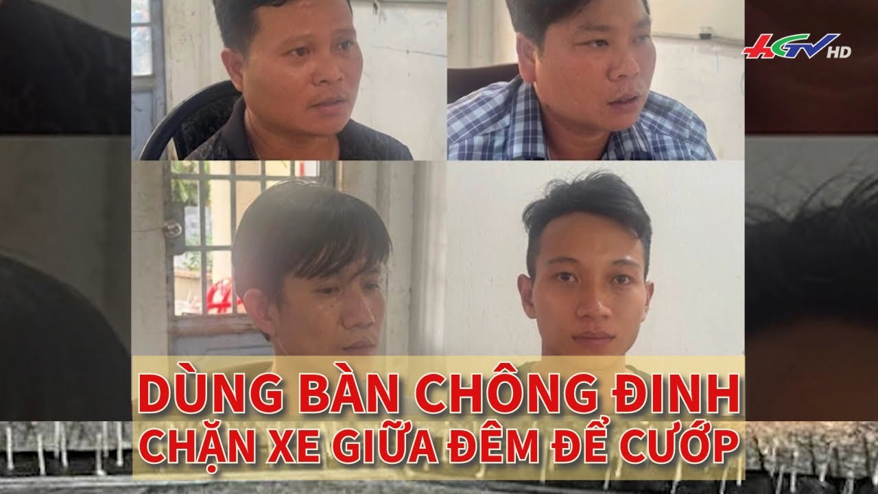 Dùng bàn chông đinh chặn xe giữa đêm để cướp | Tin nóng Mekong