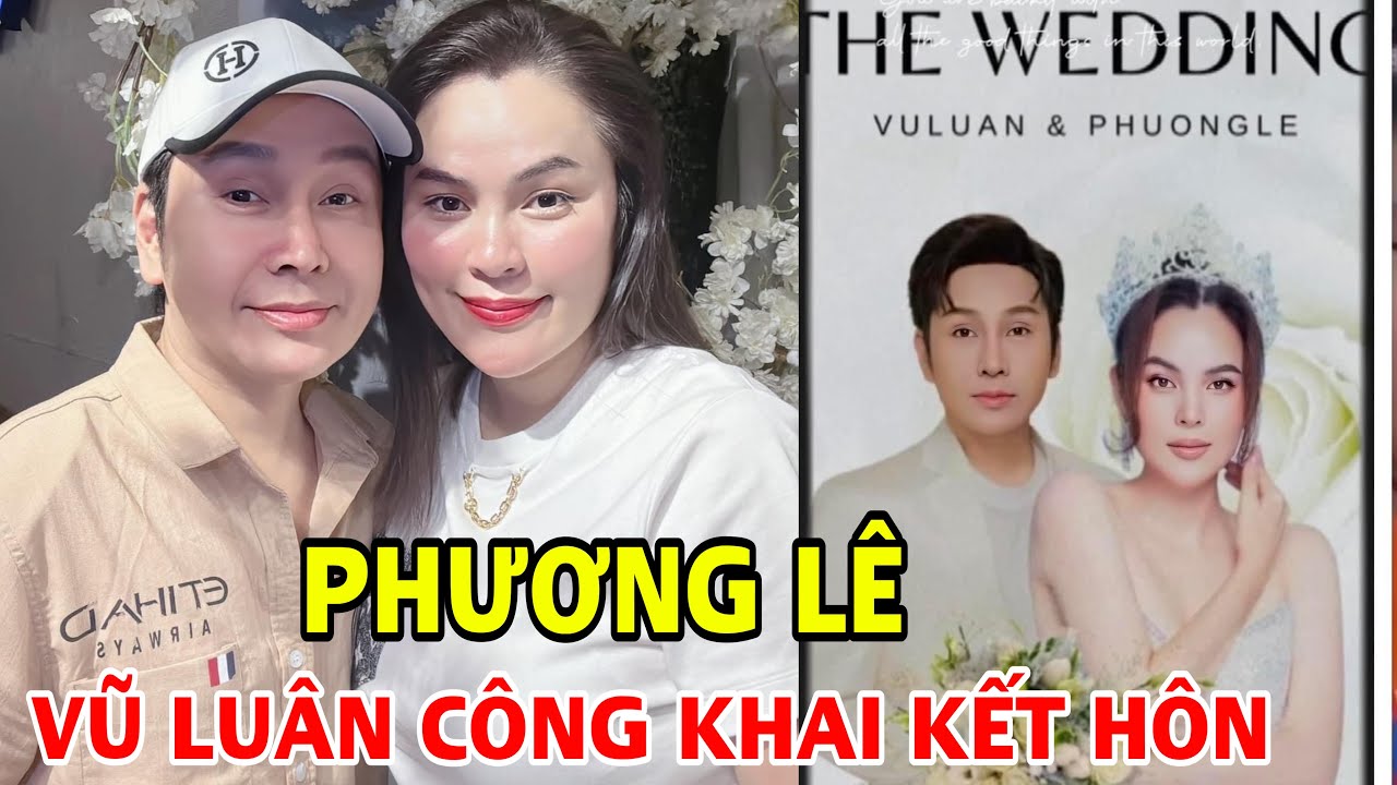 NÓNG: Hoa hậu Phương Lê công khai kết hôn với con nuôi NS Vũ Linh - Vũ Luân, hé lộ luôn thiệp cưới?