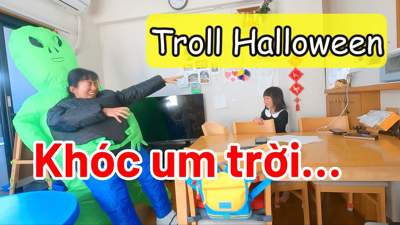 Cười muốn xỉu với phản ứng của 2 An và 3 Na khi bị Mẹ trêu ngày Halloween | Trần Tiên Family