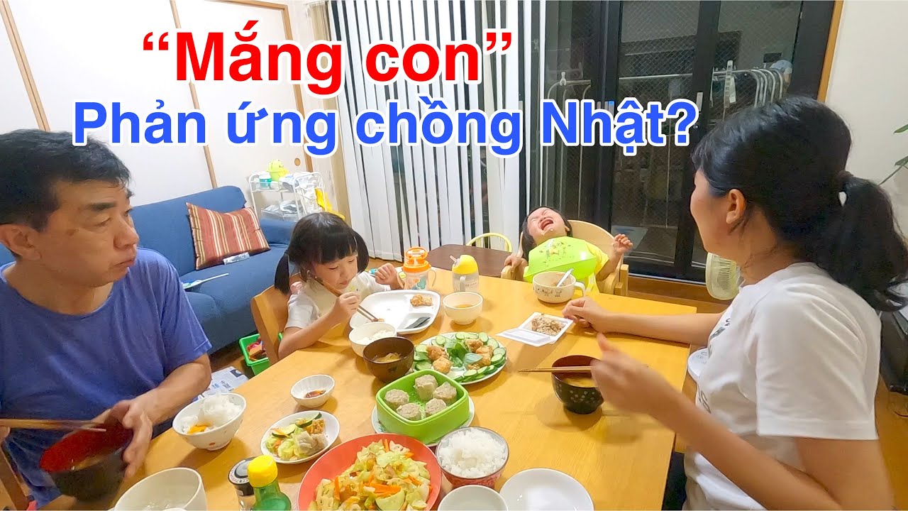 Phản ứng của chồng Nhật khi vợ Việt la mắng con trong bữa ăn | Trần Tiên Family