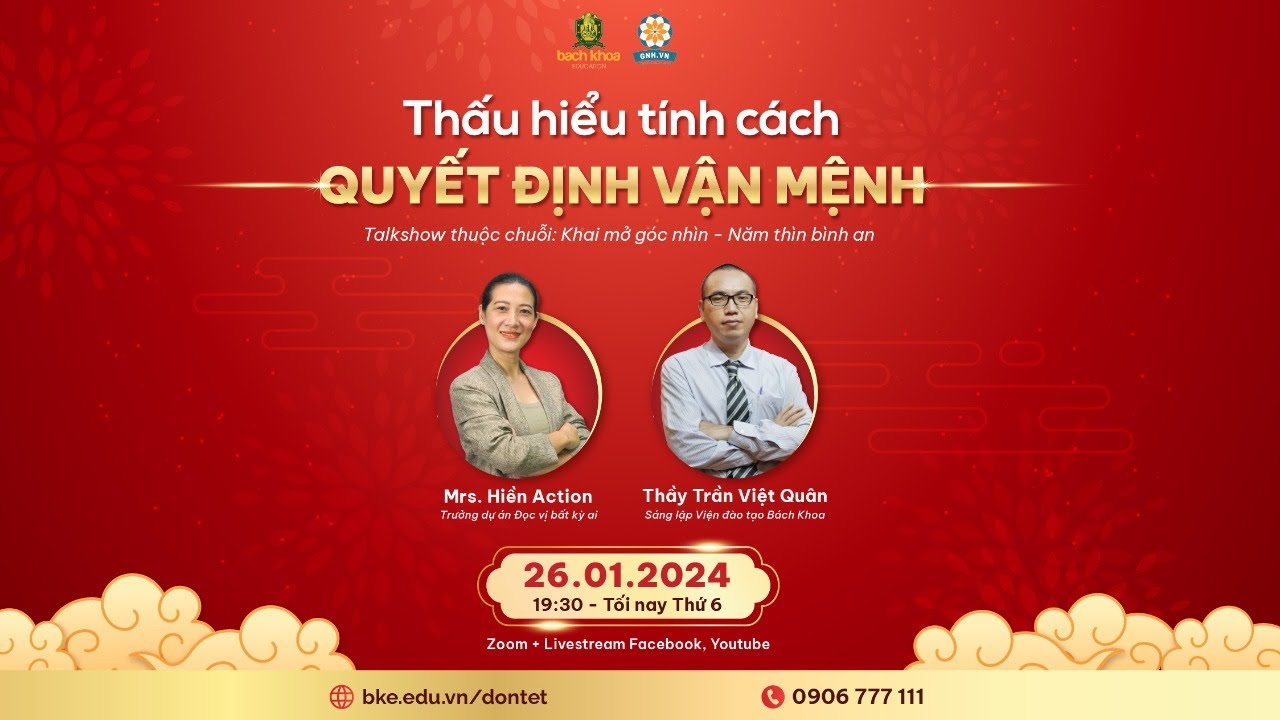 🎭[Talkshow Buổi 6] Thấu hiểu tính cách - Quyết định vận mệnh