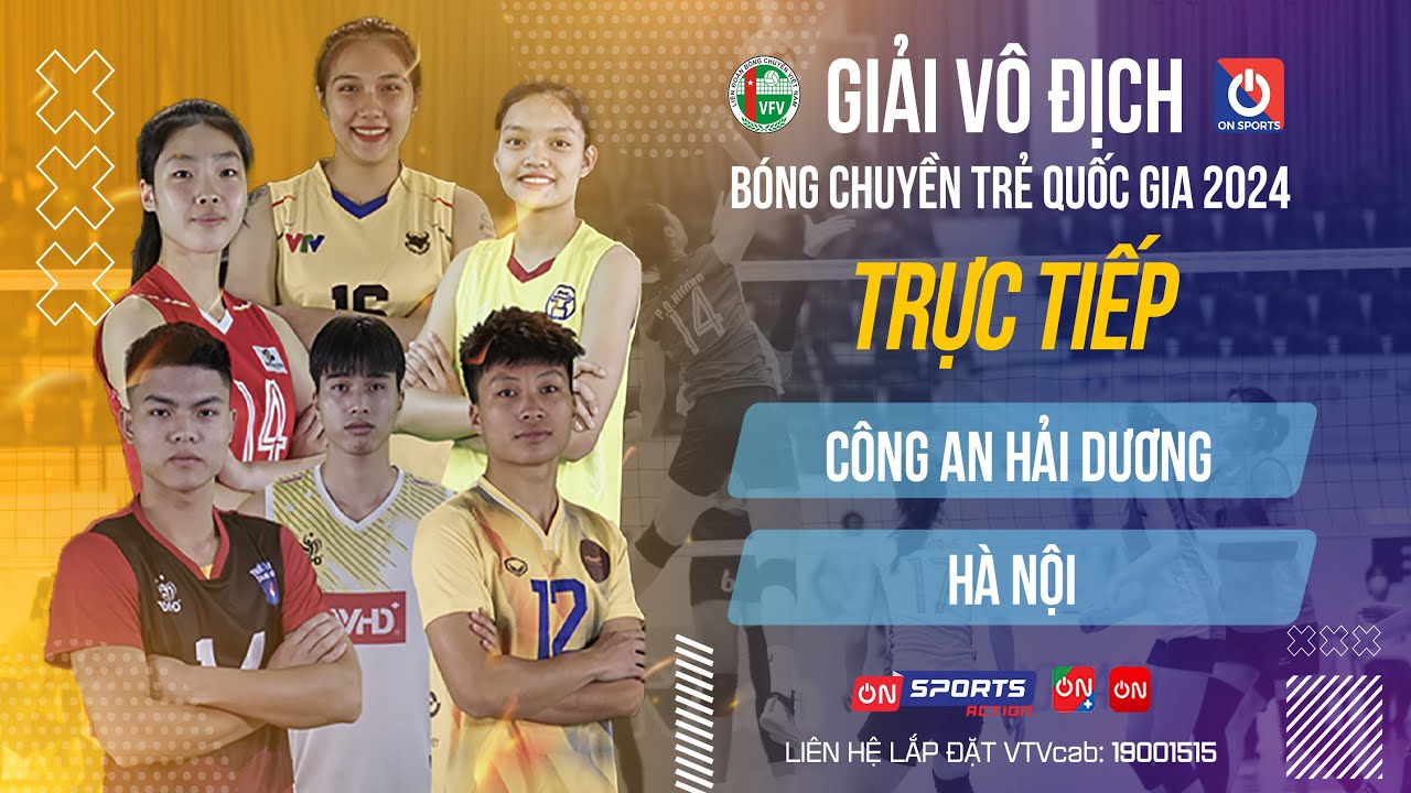 🔴Trực tiếp | Công An Hải Dương vs Hà Nội | Bảng A - Nam giải vô địch bóng chuyền trẻ QG 2024