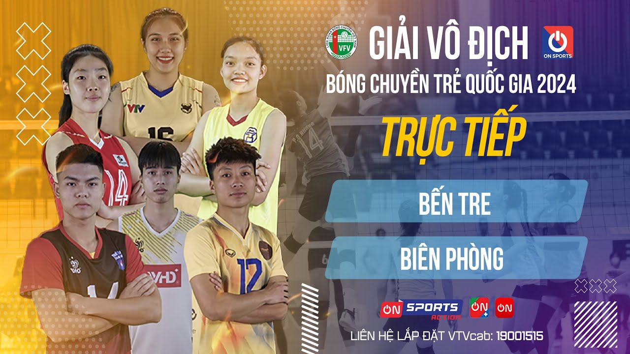 🔴Trực tiếp | Bến Tre vs Biên Phòng | Bảng A - Nam giải vô địch bóng chuyền trẻ QG 2024