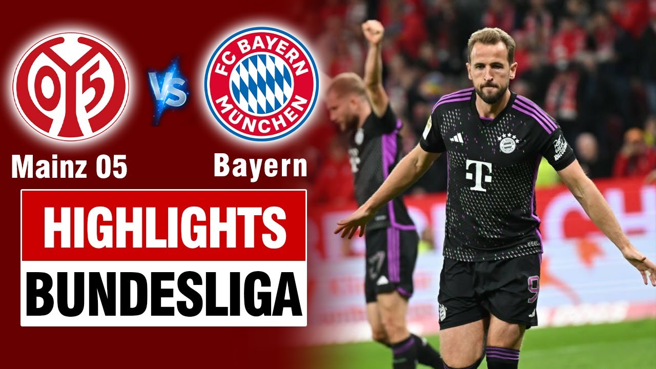 Highlights MAINZ 05 vs BAYERN MUNICH: Harry Kane nhả đạn như máy, Sane solo kiến tạo bàn thắng