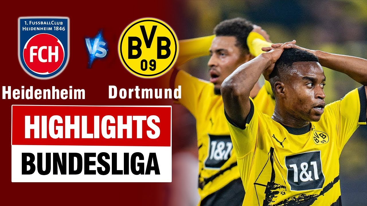 Highlights HEIDENHEIM vs DORTMUND: Sancho dự bị, chia điểm đầy đáng tiếc