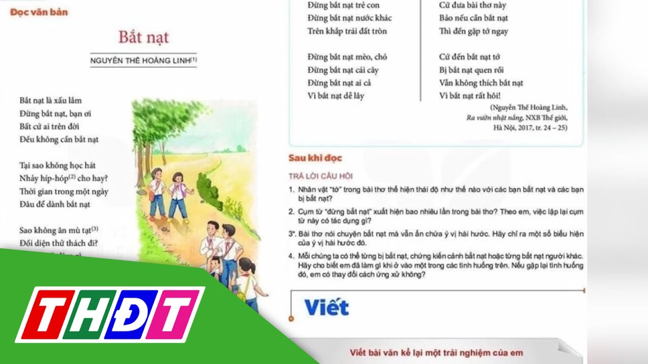 Bài thơ "Bắt nạt" trong sách Ngữ văn lớp 6 lại bị chê | THDT