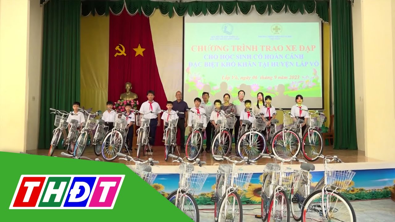 Huyện Lấp Vò: Trao tặng 50 chiếc xe đạp cho học sinh khó khăn | THDT