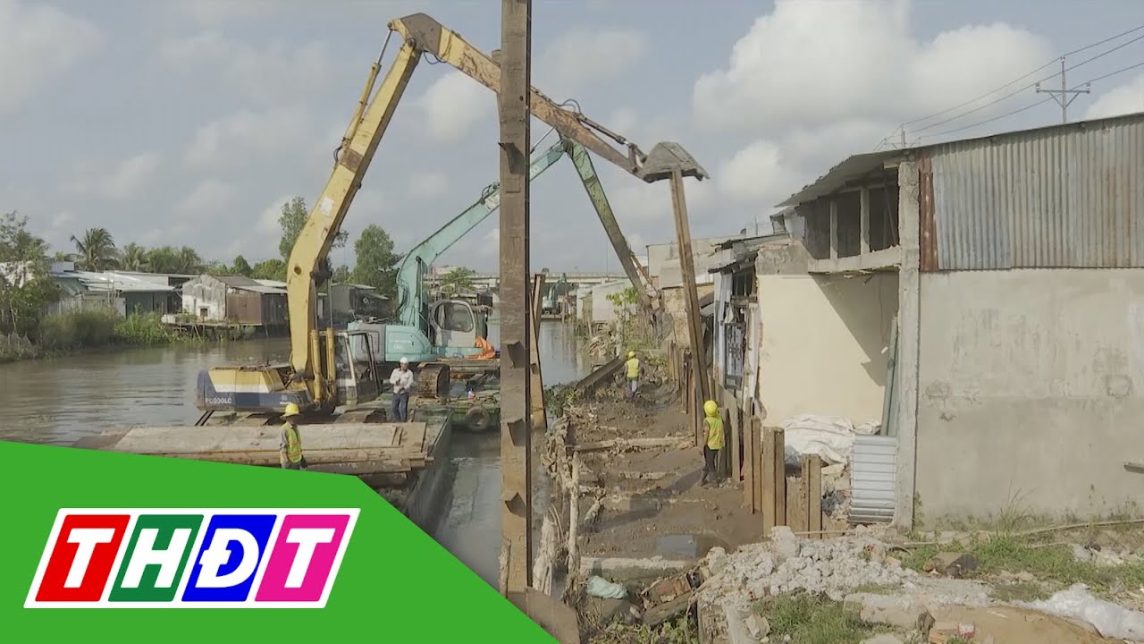 Hậu Giang đẩy nhanh tiến độ các dự án xử lý sạt lở | THDT