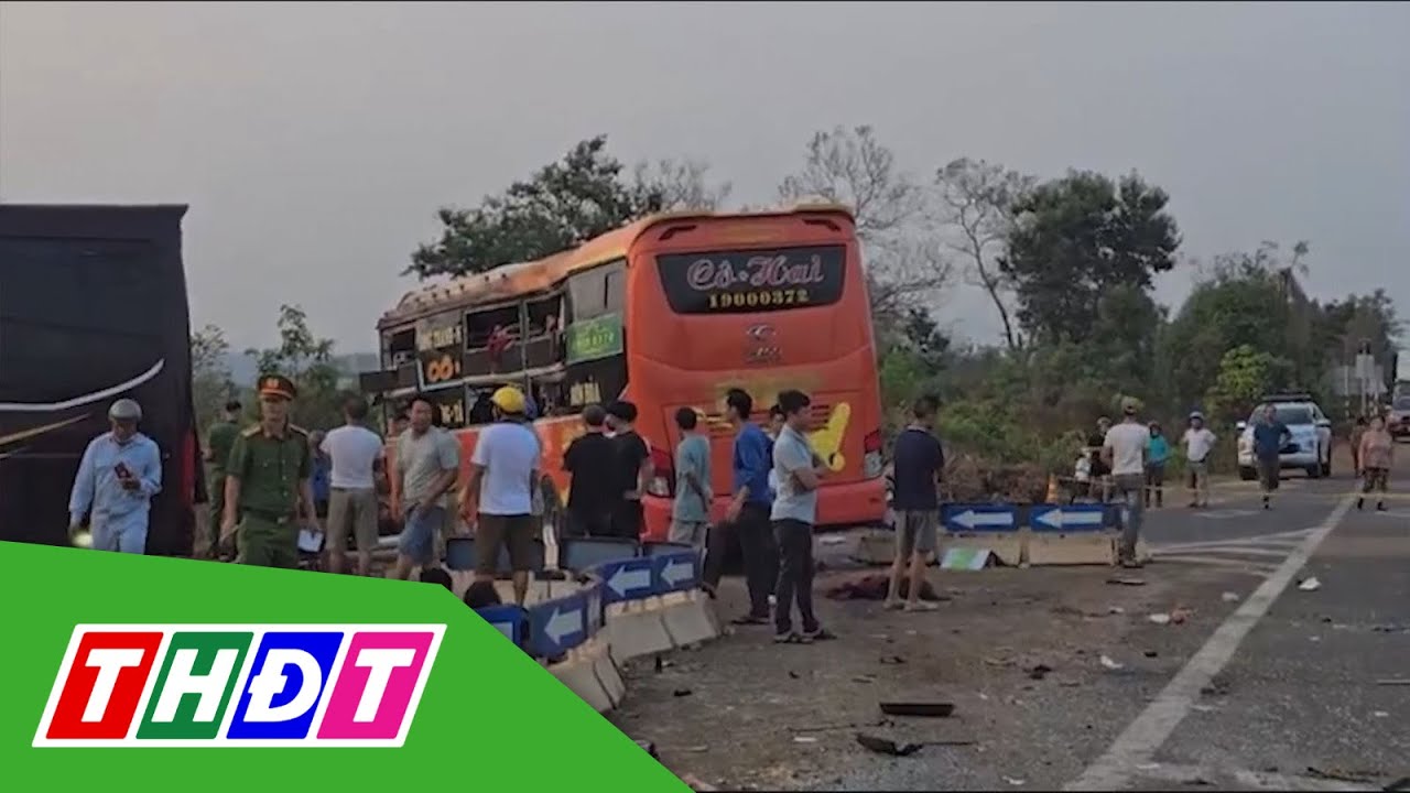 Vụ 2 xe khách tông nhau ở Gia Lai: 1 xe chạy với tốc độ hơn 80 km/h | THDT