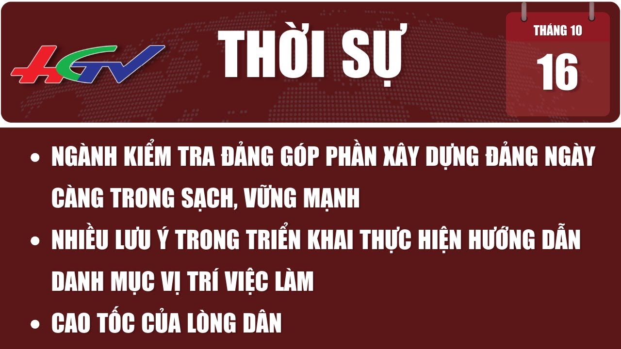 Thời sự Hậu Giang 16/10/2023 | Truyền hình Hậu Giang