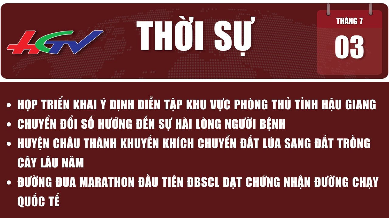 Thời sự Hậu Giang 03/7/2023 | Truyền hình Hậu Giang