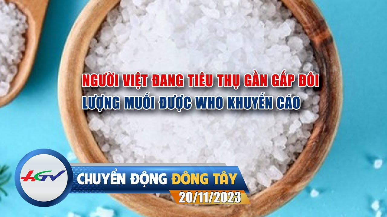 Chuyển động Đông Tây 20/11/2023: NGƯỜI VIỆT ĐANG TIÊU THỤ GẦN GẤP ĐÔI LƯỢNG MUỐI ĐƯỢC WHO KHUYẾN CÁO