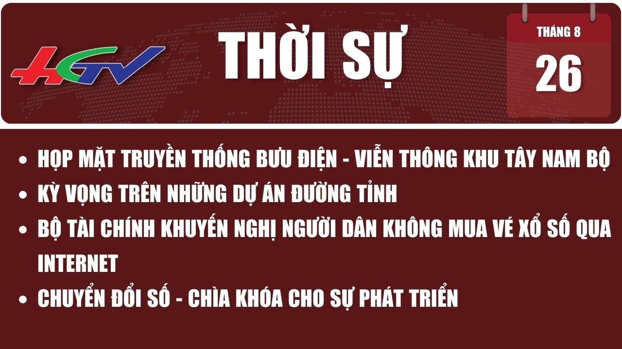 Thời sự Hậu Giang 26/8/2023 | Truyền hình Hậu Giang