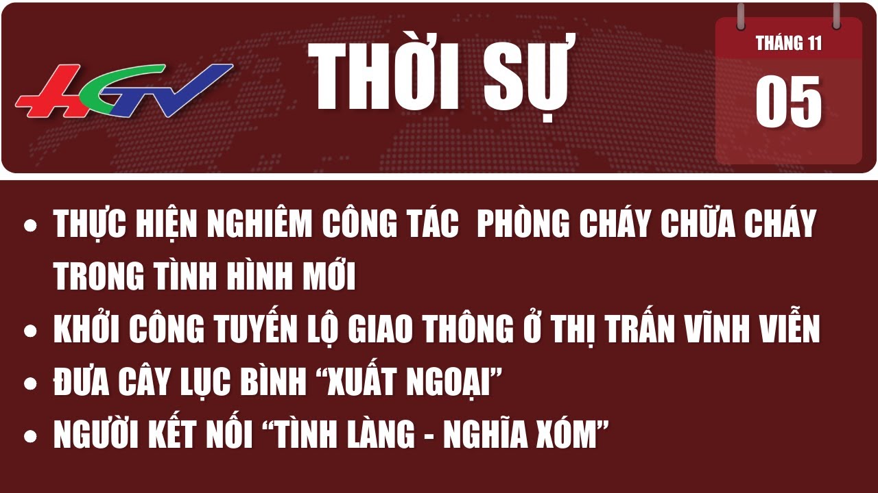 Thời sự Hậu Giang 05/11/2023 | Truyền hình Hậu Giang