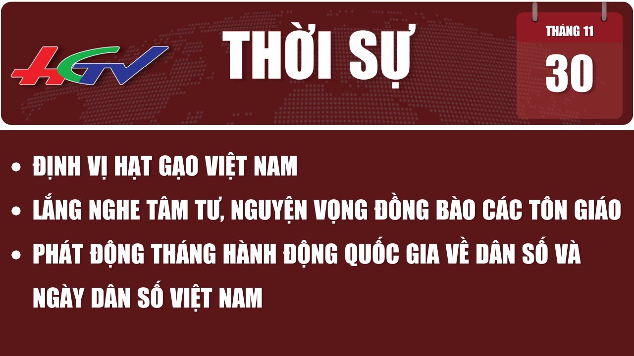 Thời sự Hậu Giang 30.11.2023 | Truyền hình Hậu Giang