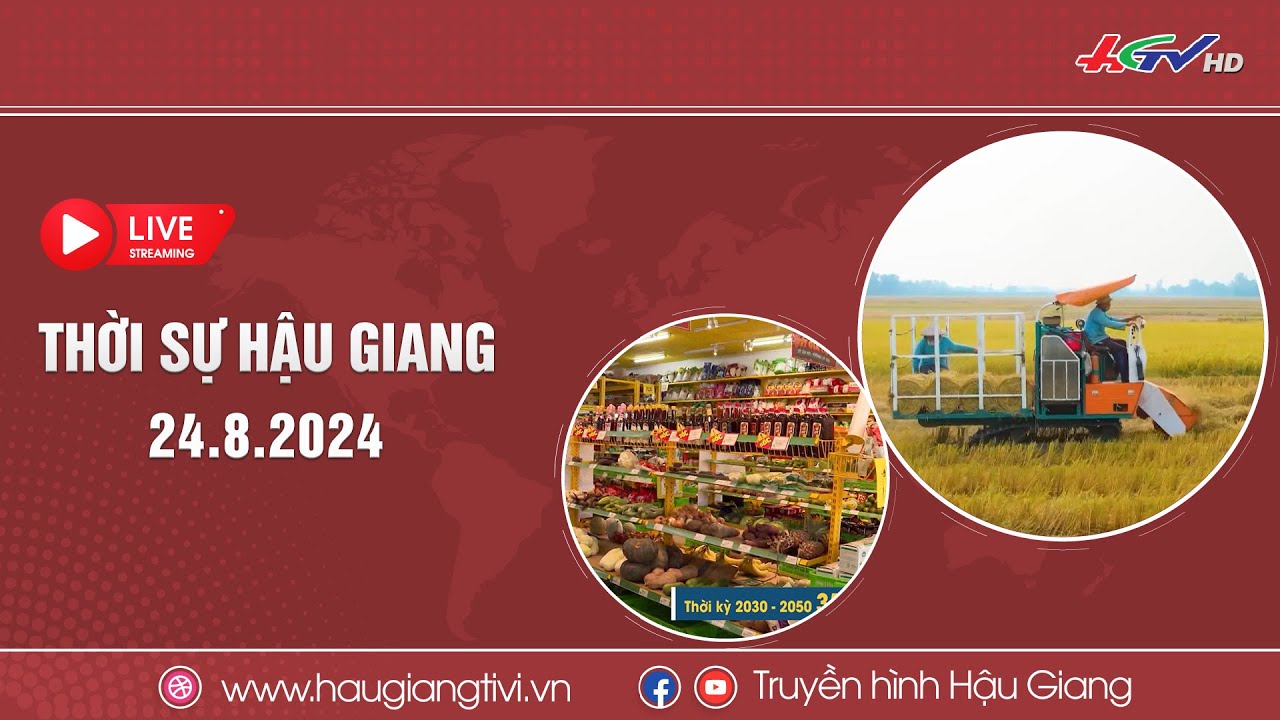 [🔴 Trực tiếp] Thời sự Hậu Giang 24.8.2024 | Truyền hình Hậu Giang