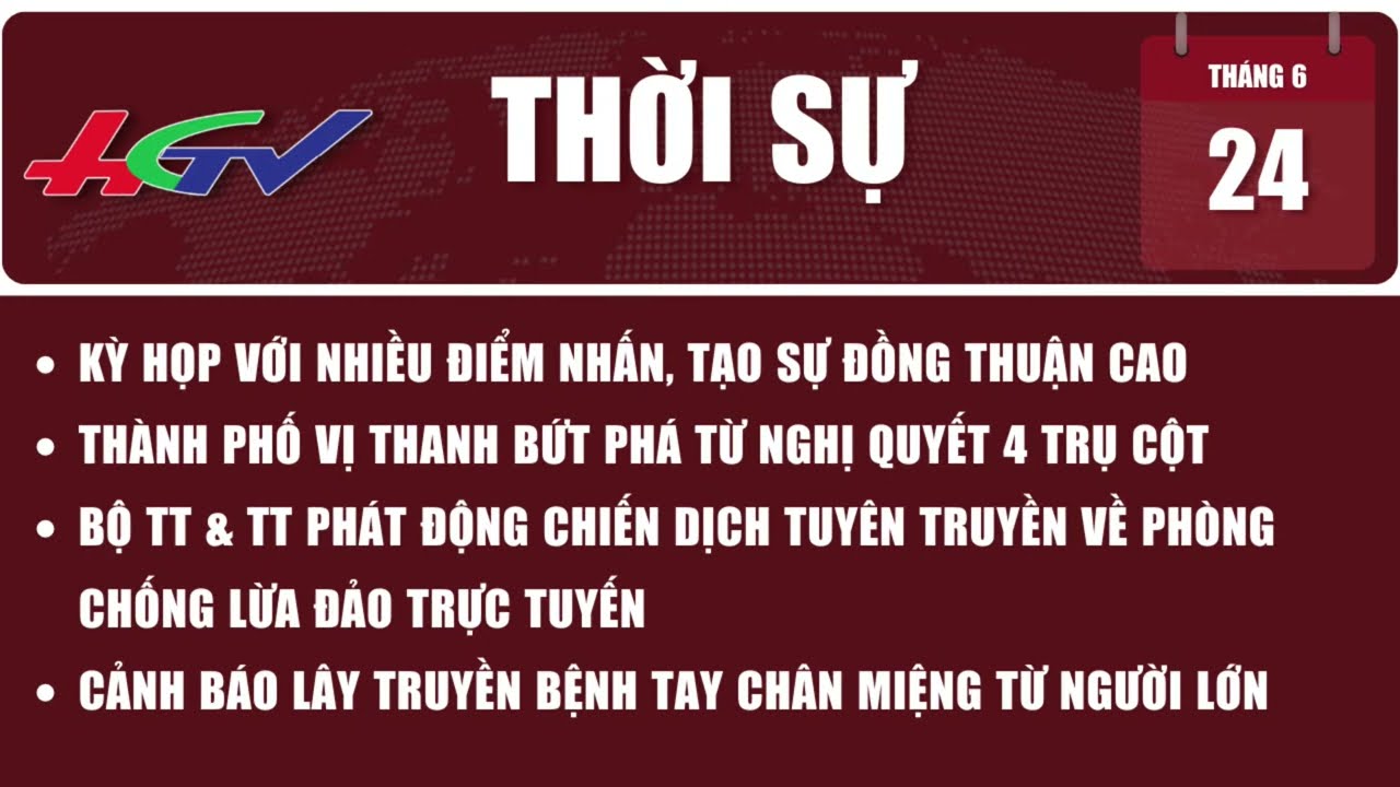 Thời sự Hậu Giang 24/6/2023 | Truyền hình Hậu Giang