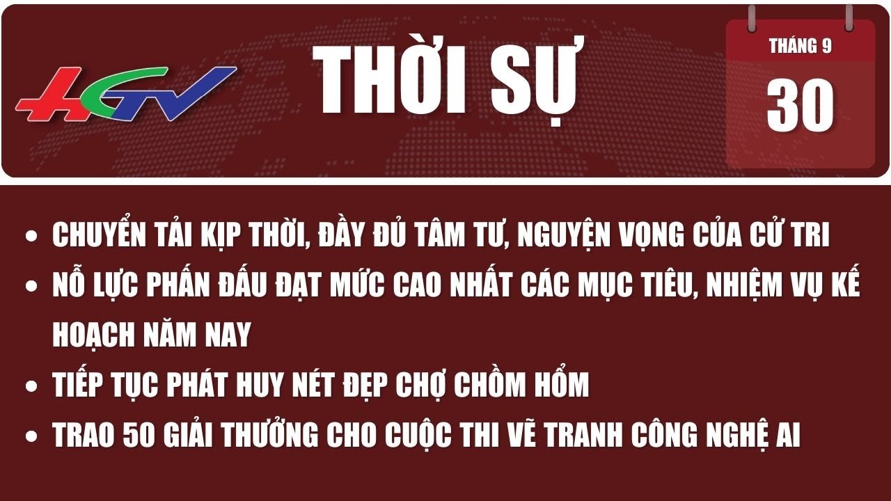 Thời sự Hậu Giang 30/9/2023 | Truyền hình Hậu Giang