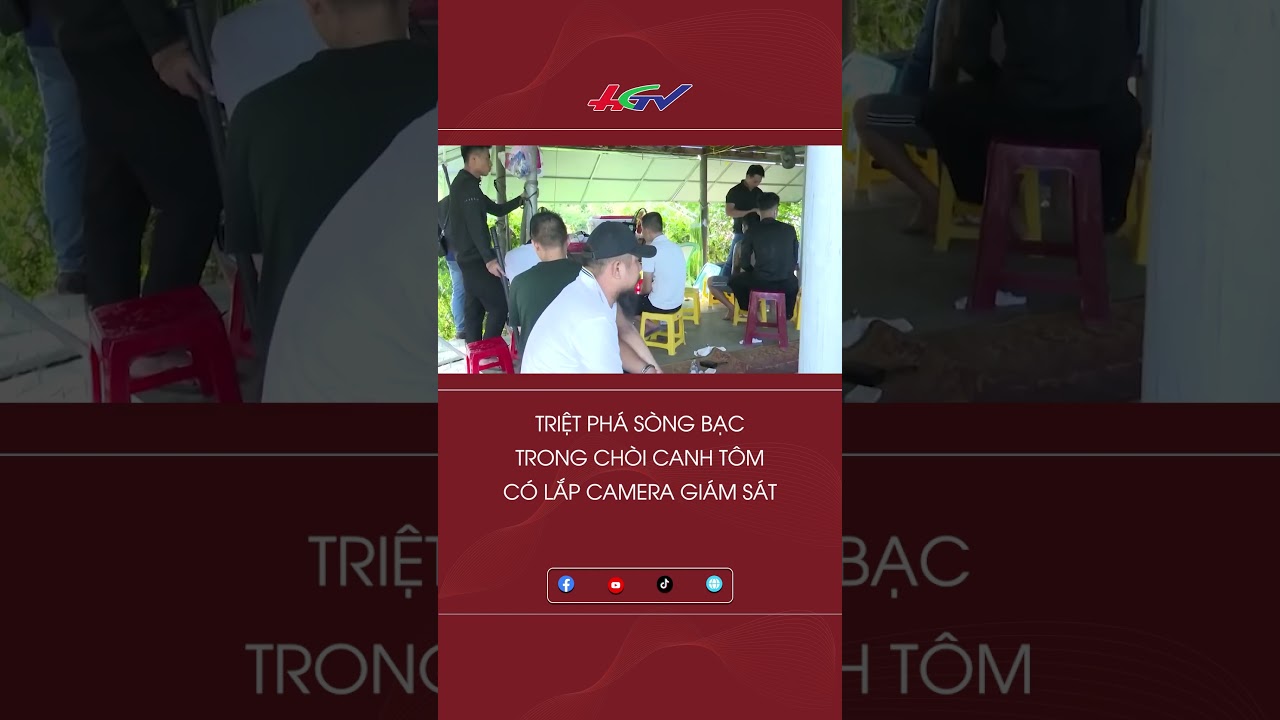 Triệt phá sòng bạc trong chòi canh tôm có lắp camera giám sát #shortshgtv | Truyền hình Hậu Giang