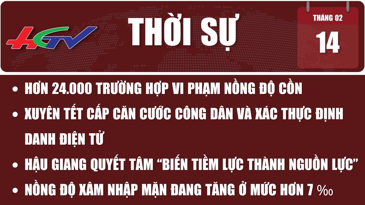 [🔴 Trực tiếp] Thời sự Hậu Giang 14.02.2024 | Truyền hình Hậu Giang