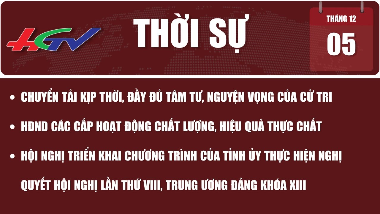 [🔴 Live] Thời sự Hậu Giang 05/12/2023 | Truyền hình Hậu Giang