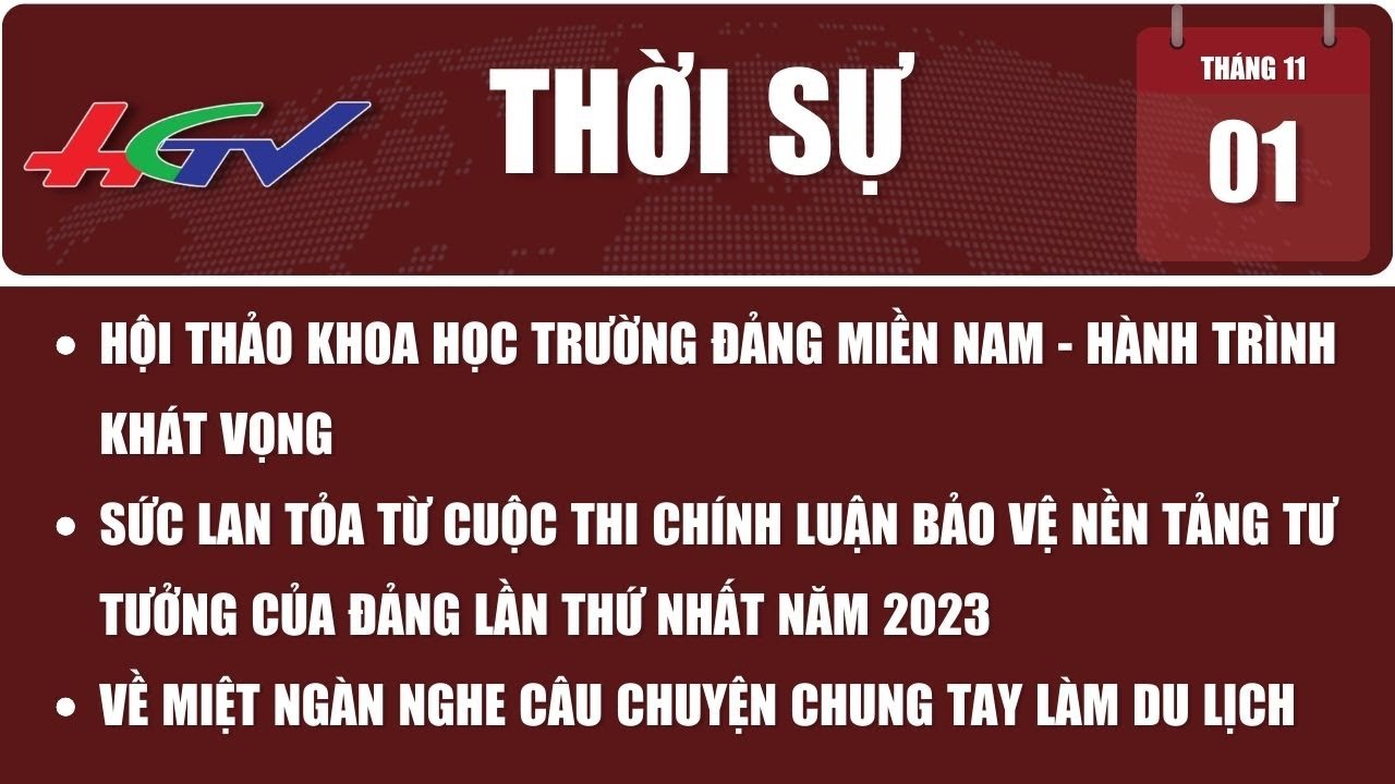 Thời sự Hậu Giang 01/11/2023 | Truyền hình Hậu Giang