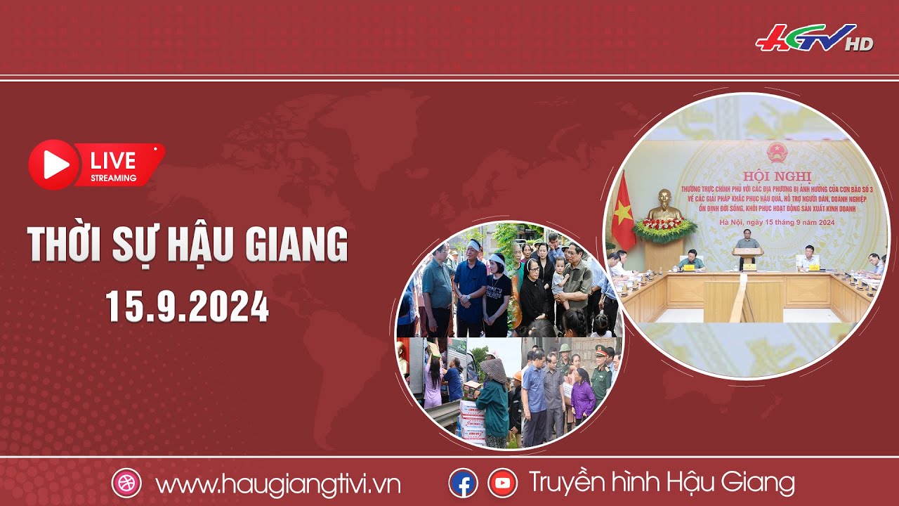 [🔴 Trực tiếp] Thời sự Hậu Giang 15.9.2024 | Truyền hình Hậu Giang