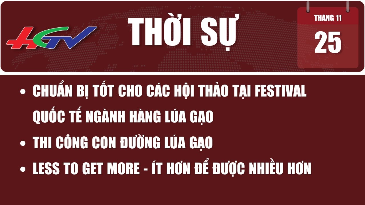 Thời sự Hậu Giang 25.11.2023 | Truyền hình Hậu Giang