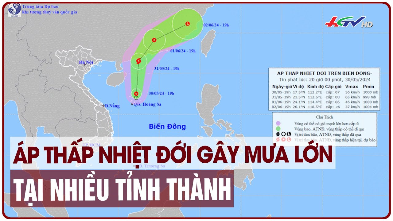 Áp thấp nhiệt đới gây mưa lớn tại nhiều tỉnh thành | Truyền hình Hậu Giang