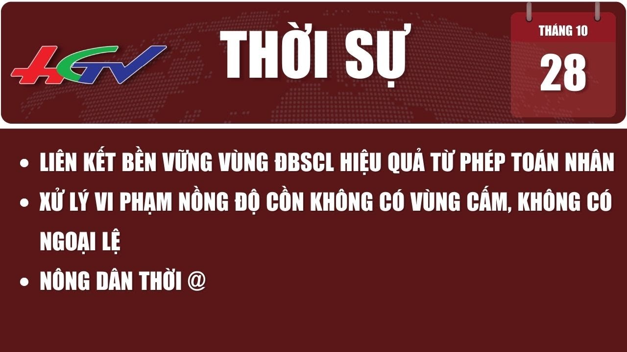 Thời sự Hậu Giang 28/10/2023 | Truyền hình Hậu Giang