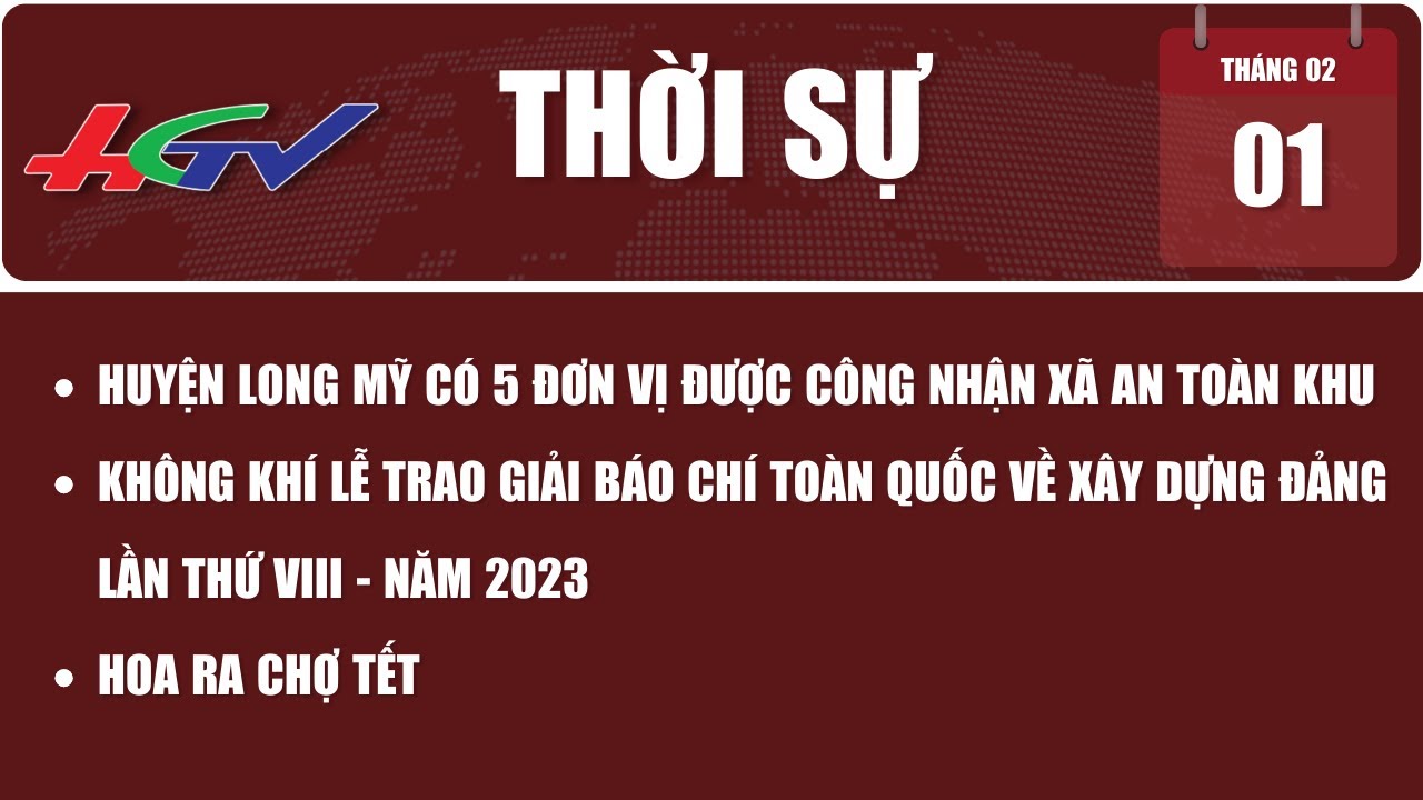 [🔴 Trực tiếp] Thời sự Hậu Giang 01.02.2024 | Truyền hình Hậu Giang