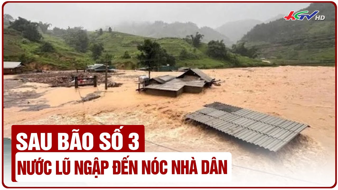 Nước lũ ngập đến nóc nhà dân sau bão số 3 | Truyền hình Hậu Giang