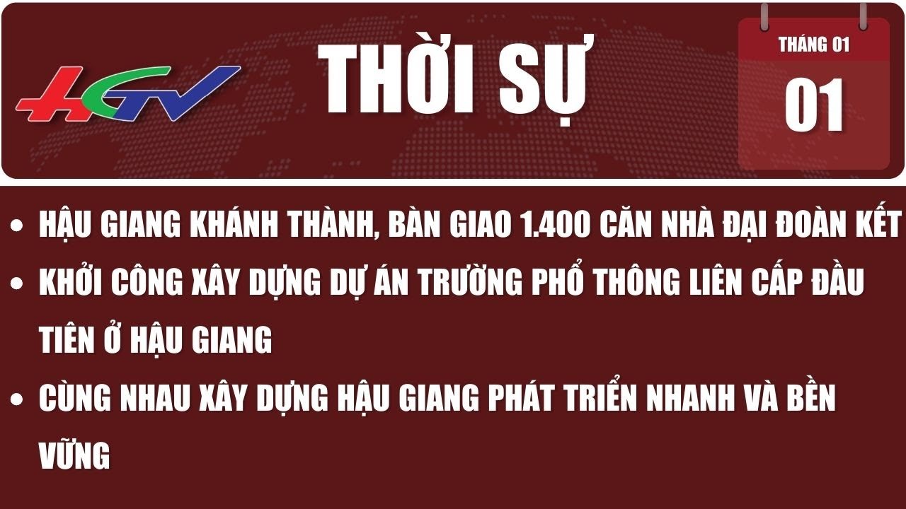 [🔴 Trực tiếp] Thời sự Hậu Giang 01.01.2024 | Truyền hình Hậu Giang