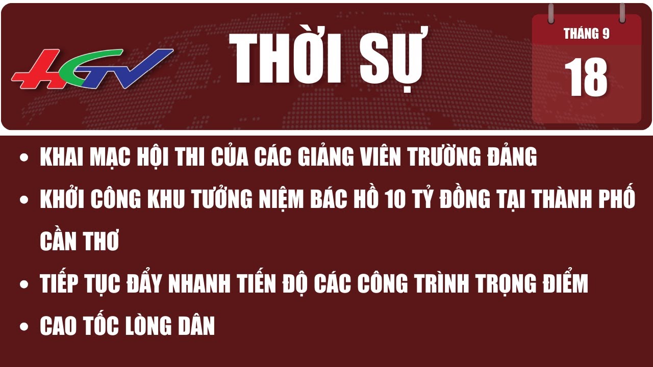 Thời sự Hậu Giang 18/9/2023 | Truyền hình Hậu Giang