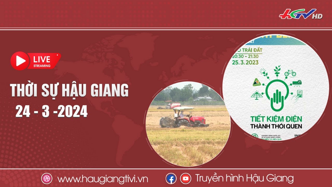 [🔴 Trực tiếp] Thời sự Hậu Giang 24.3.2024 | Truyền hình Hậu Giang